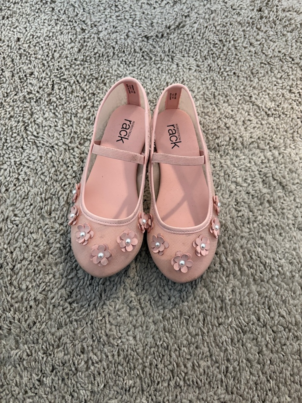 Nordstrom Rack Light Pink Floral Mary Jane Flats for Kids